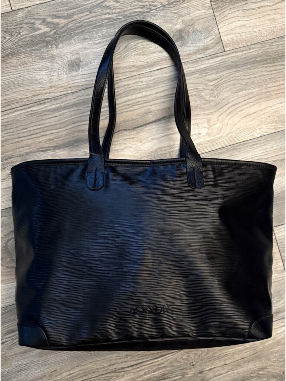 Jaxxon Large Black Leather Shoulder Bag Travel Work